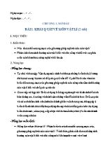 Giáo án Vật lí Lớp 10 (Sách Kết nối tri thức) - Chương trình học kì 1 - Năm học 2022-2023